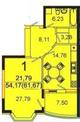 Продаю 1к. кв. 61кв. м. 3500т. р. рожд. набережная