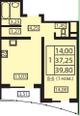 Продаётся 1 комн. квартира 39,8 кв.м. ул. Автолюбителей, 1
