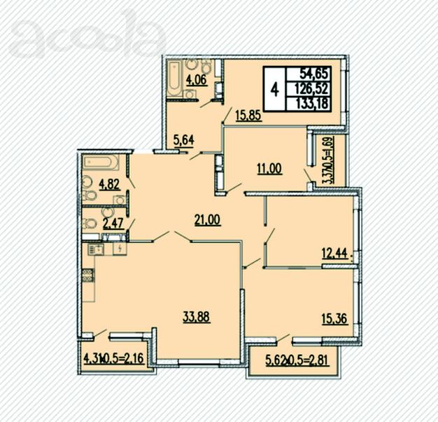 Квартира 133 м.кв.