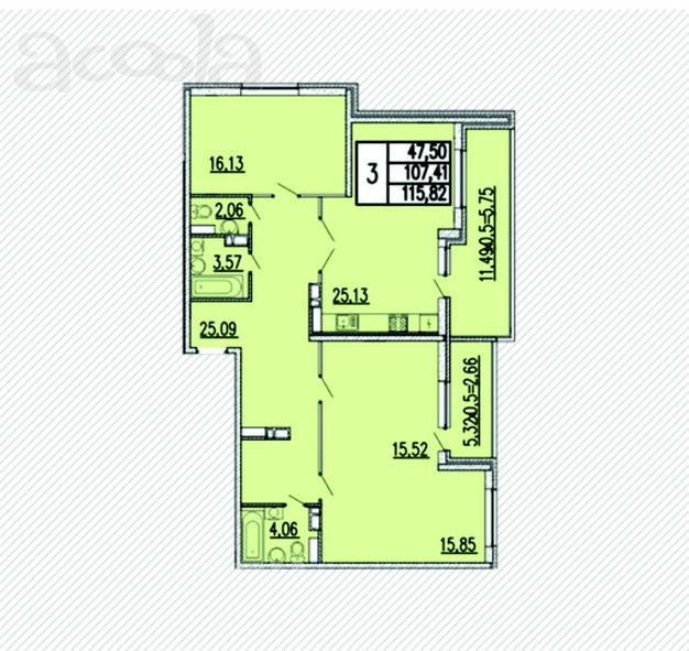 Семейная квартира 115м. кв.